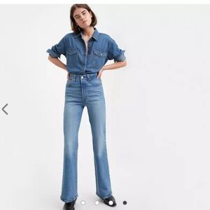 LEVI'S Premium Ribcage Flare Big E Denim Jeans size 27